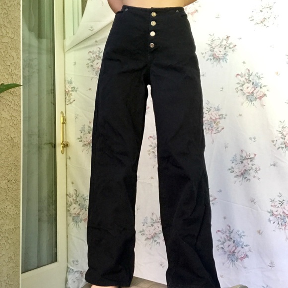 vintage high waisted wide leg flare jeans - Picture 1 of 8